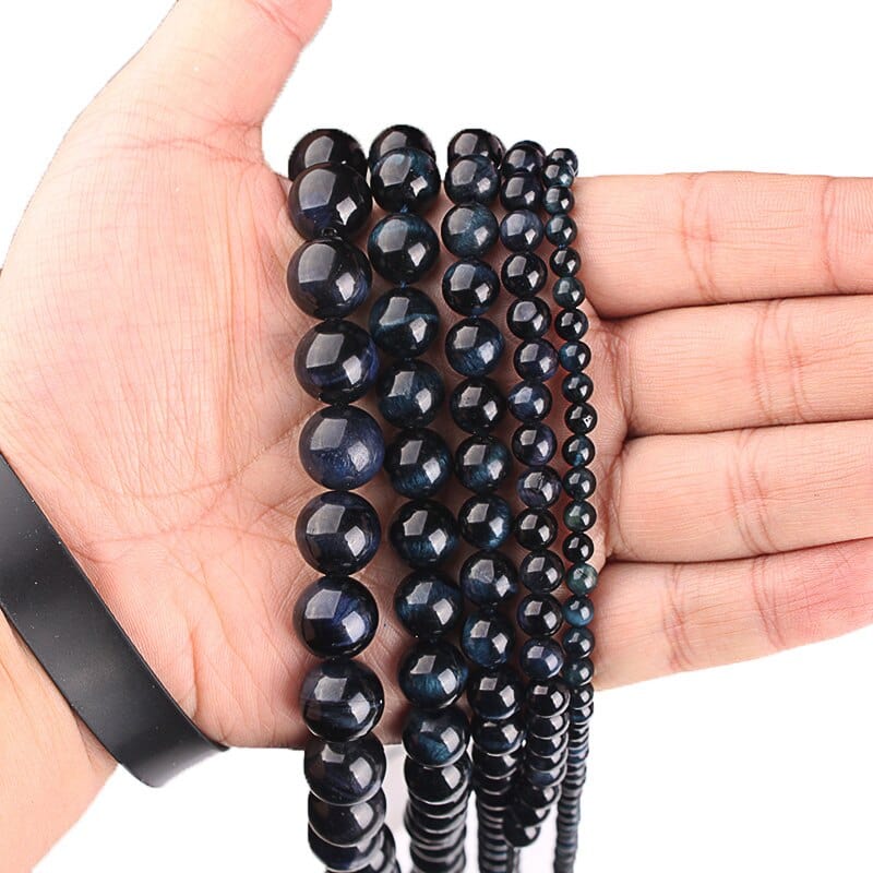 Round hawk’s eye beads