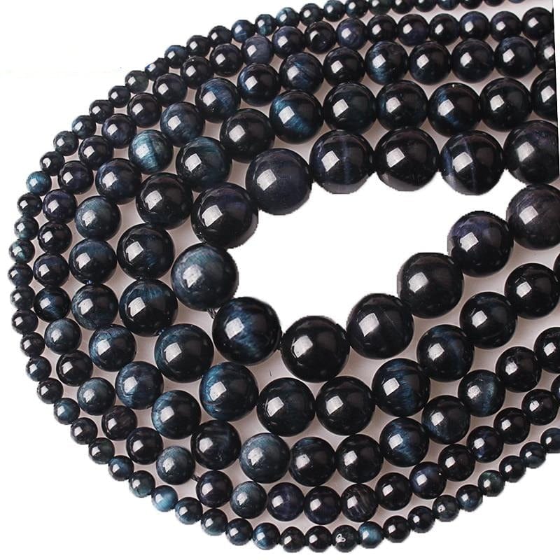 Round hawk’s eye beads