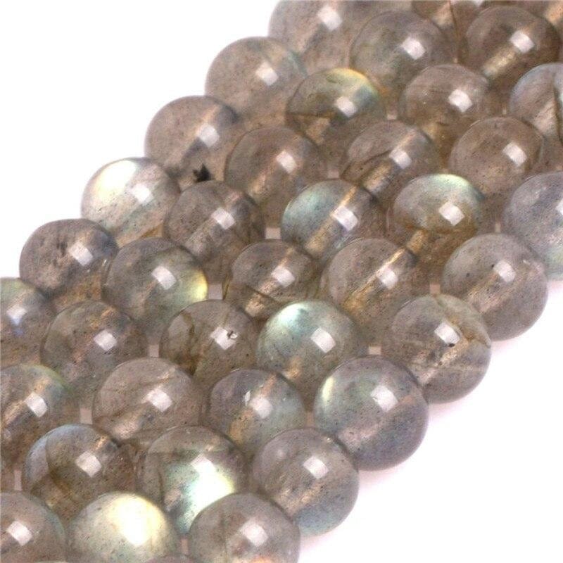 Round labradorite beads