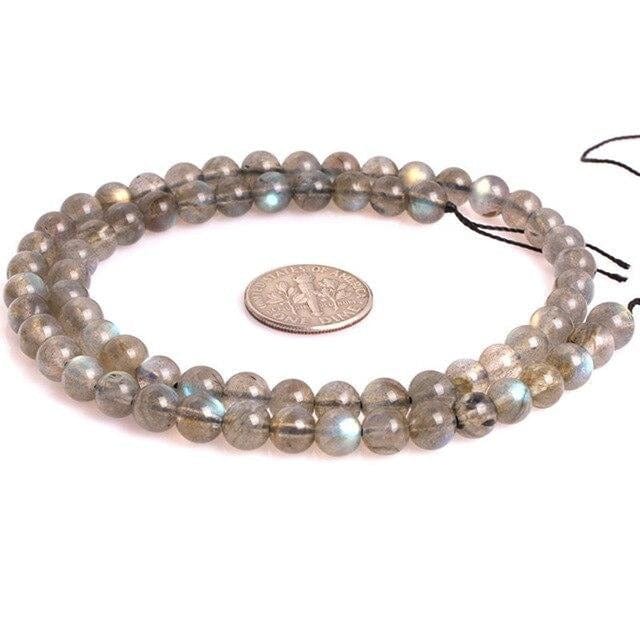 Round labradorite beads