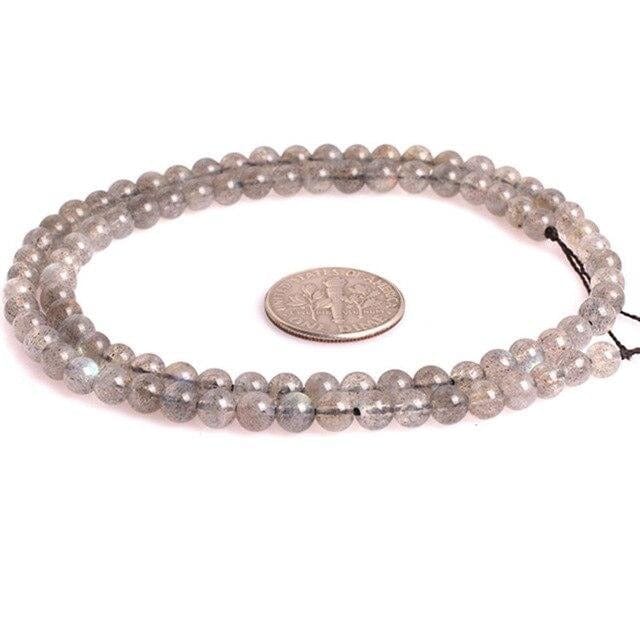 Round labradorite beads