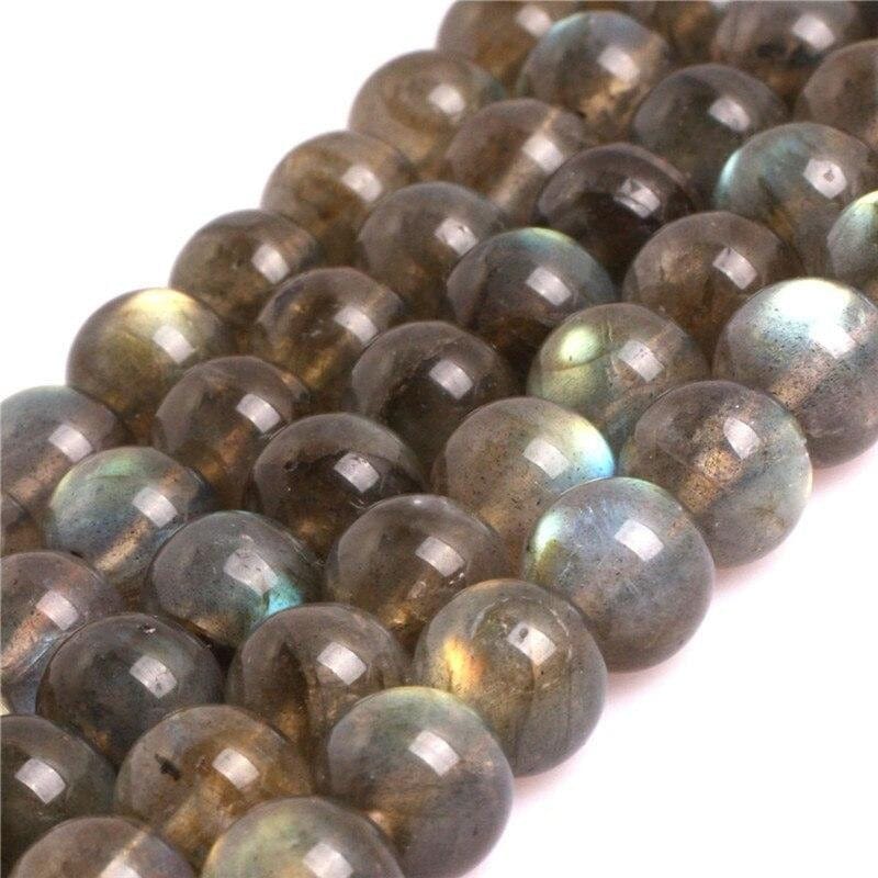 Round labradorite beads