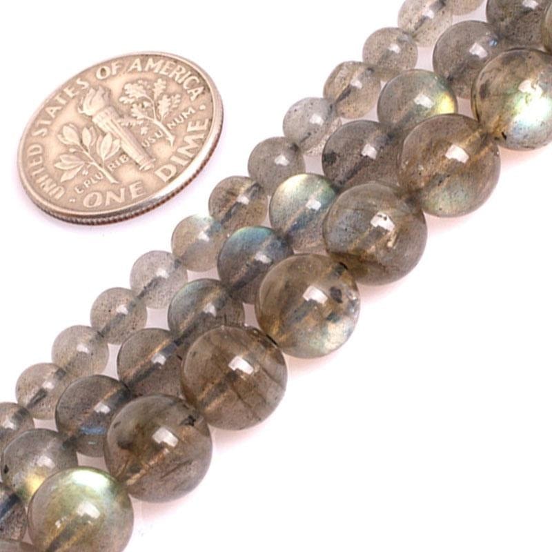 Round labradorite beads