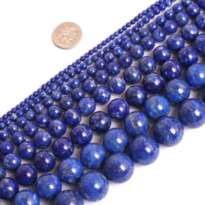 Round lapis lazuli beads
