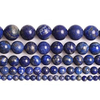 Round lapis lazuli beads A quality