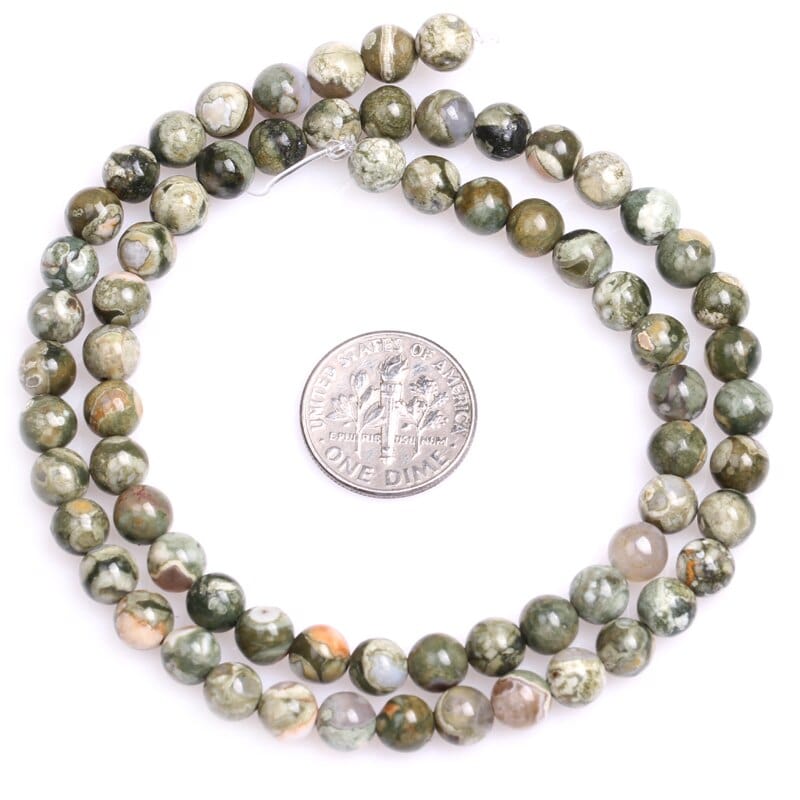 Round leopard jasper beads