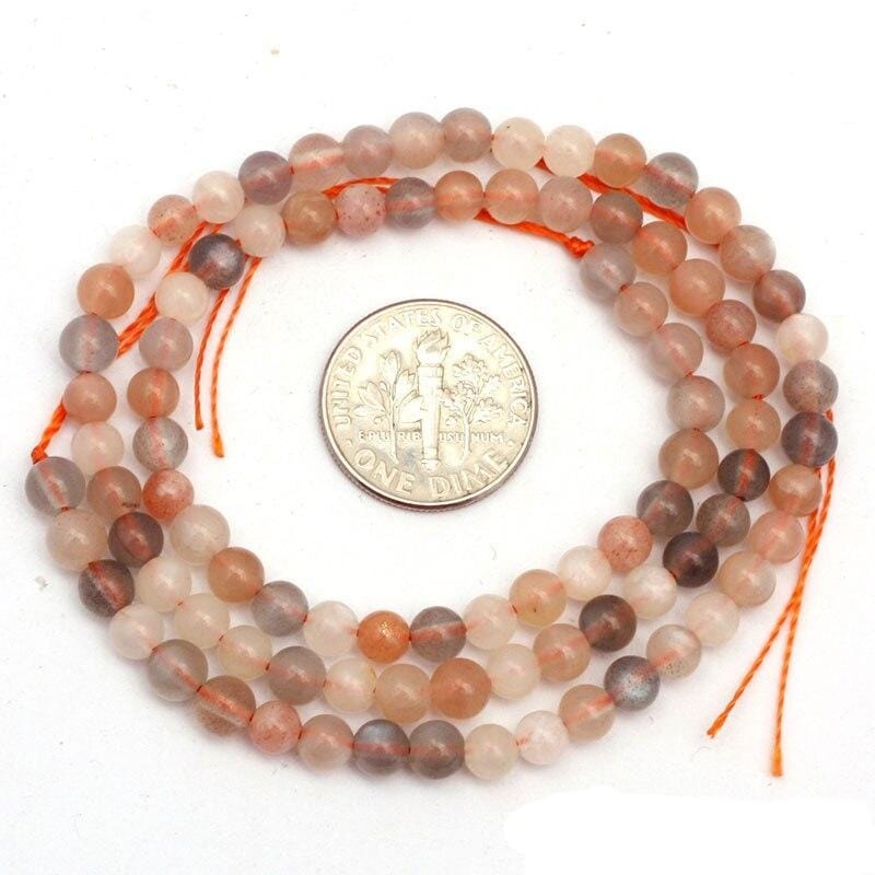 Round multicolor sunstone beads