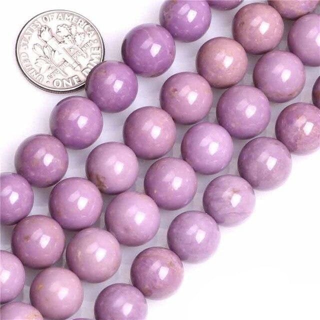 Round phosphosiderite beads