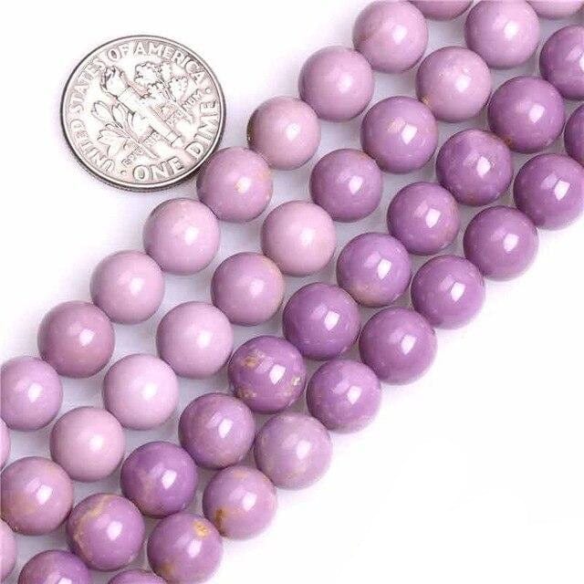 Round phosphosiderite beads