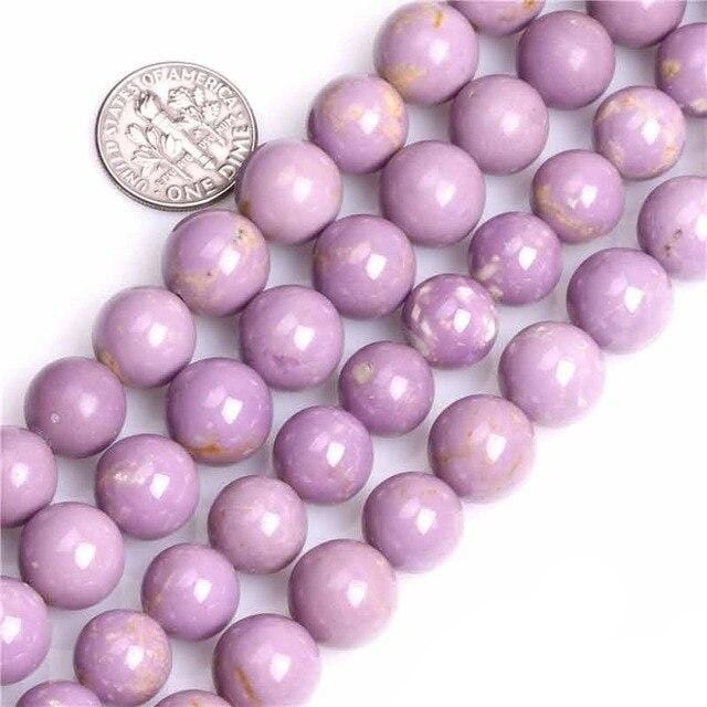 Round phosphosiderite beads