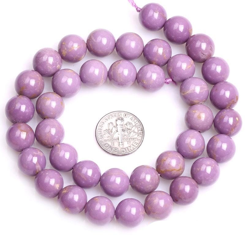 Round phosphosiderite beads