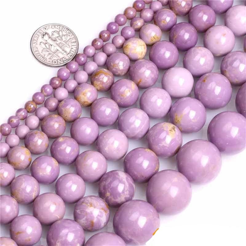 Round phosphosiderite beads