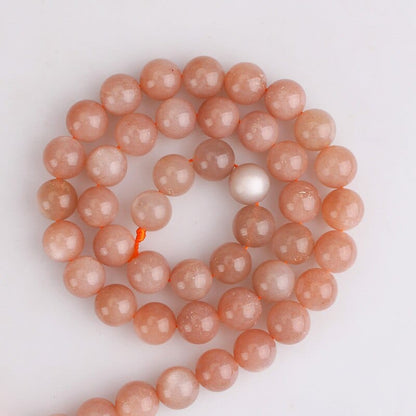 Round sunstone beads