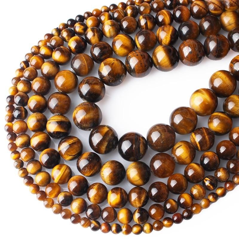 Round tiger’s eye beads A quality