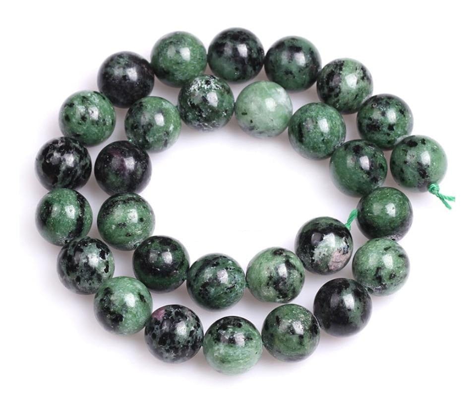 Round zoisite beads