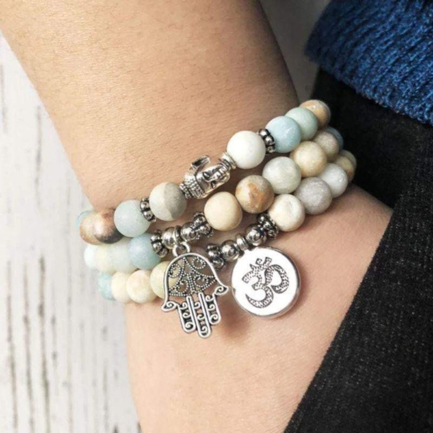 Set of 3 Amazonite Bracelets