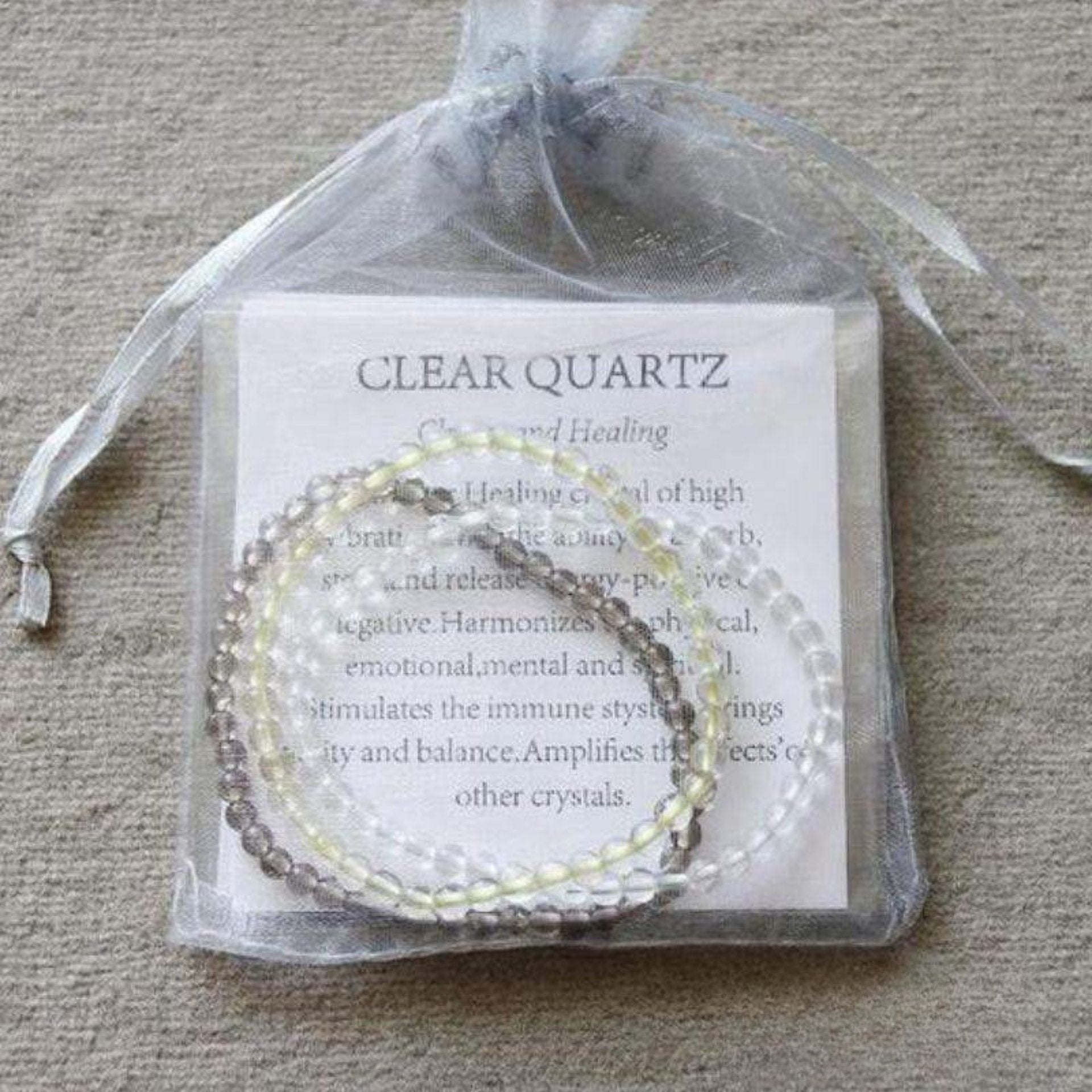 Set of 3 Bracelets in Citrine, Rock Crystal & Smoky Quartz