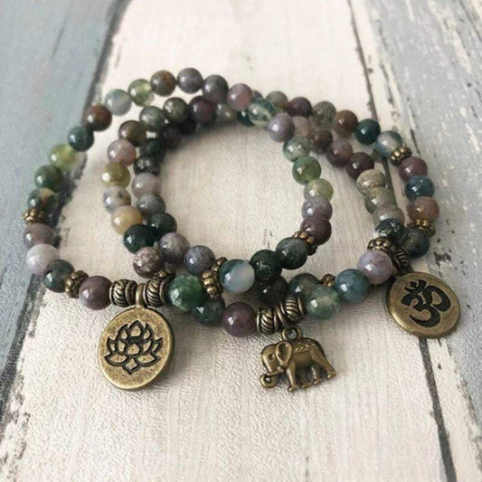 Set of 3 Indian Agate Bracelets