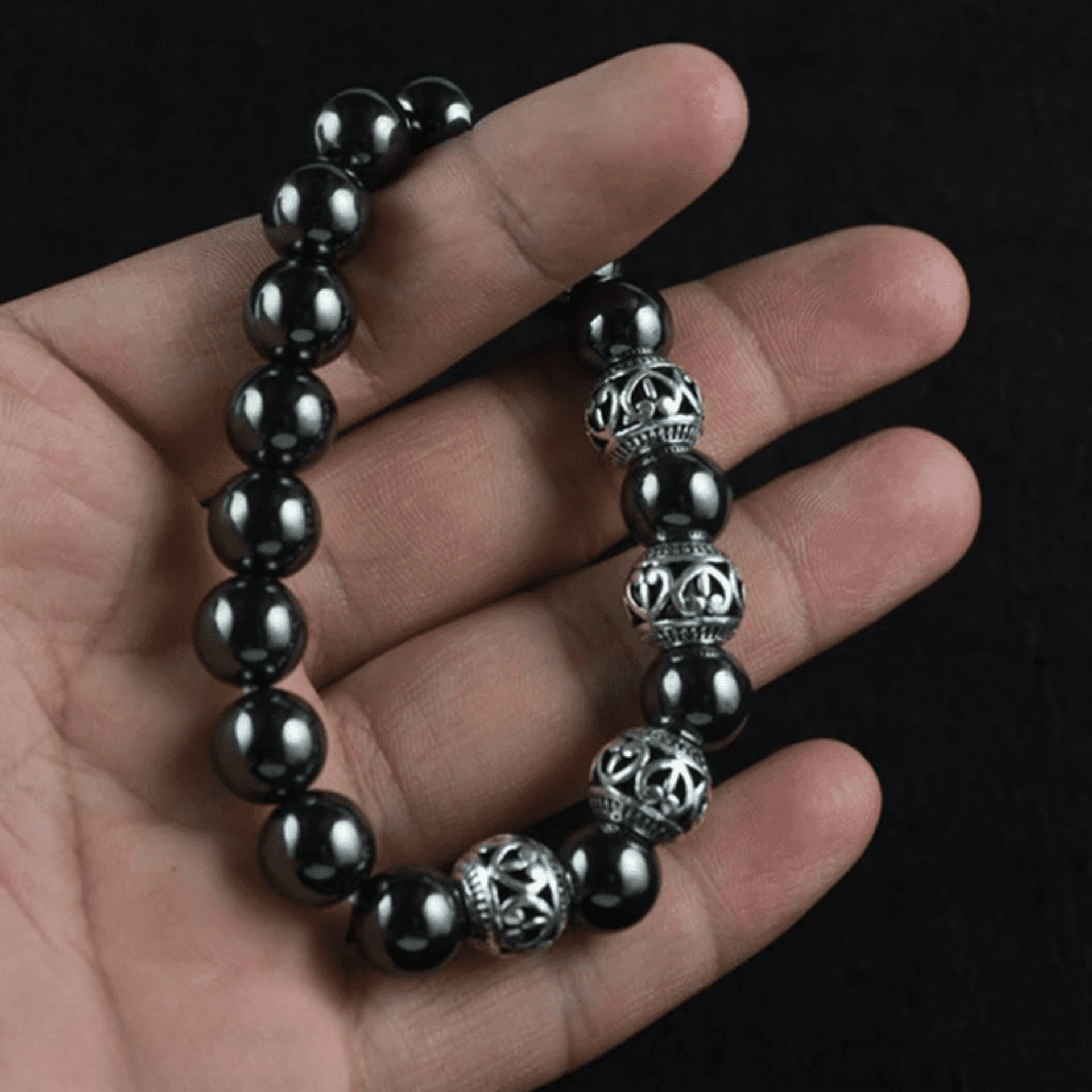 Tibetan Bracelet in Hematite