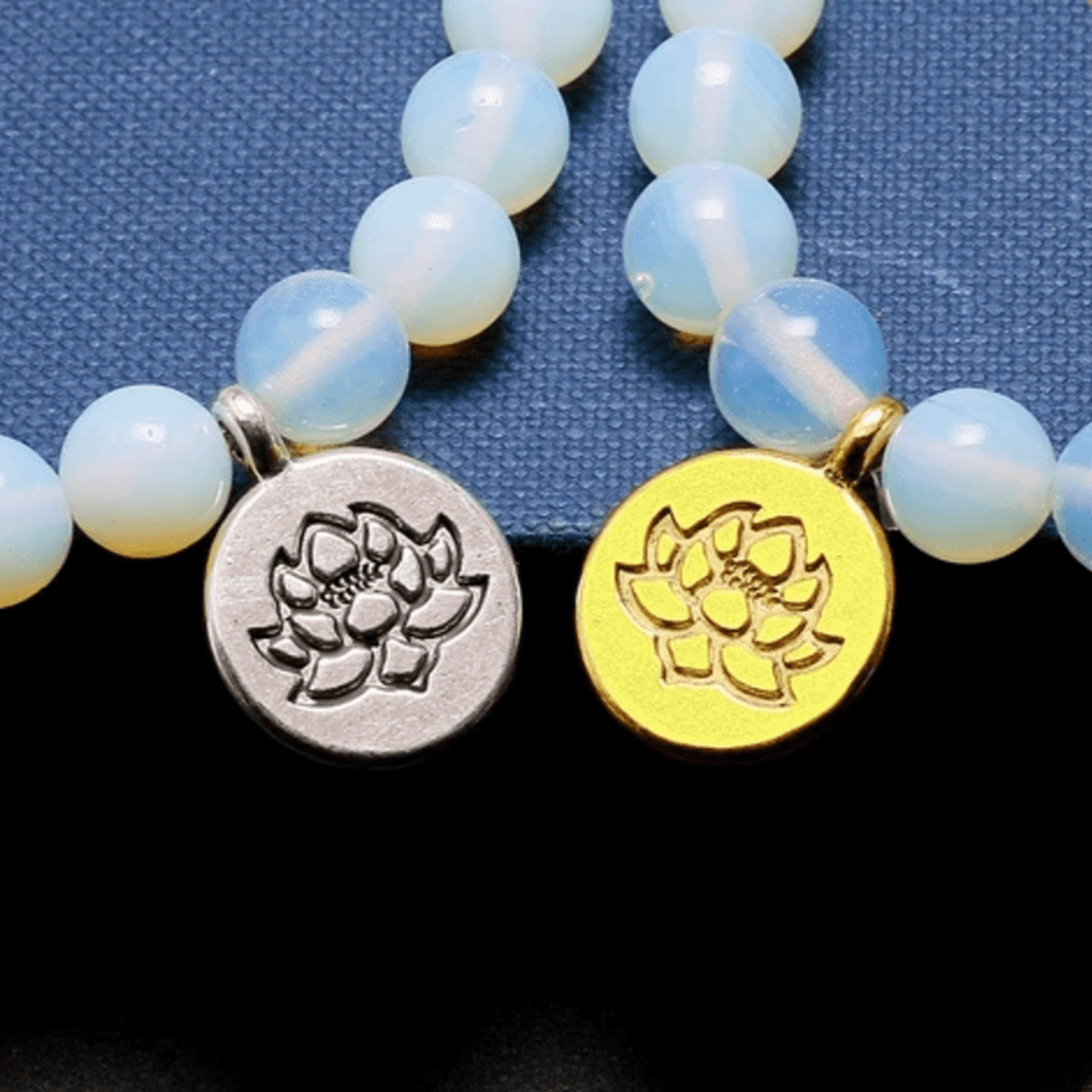 Tibetan mala bracelet in opalite