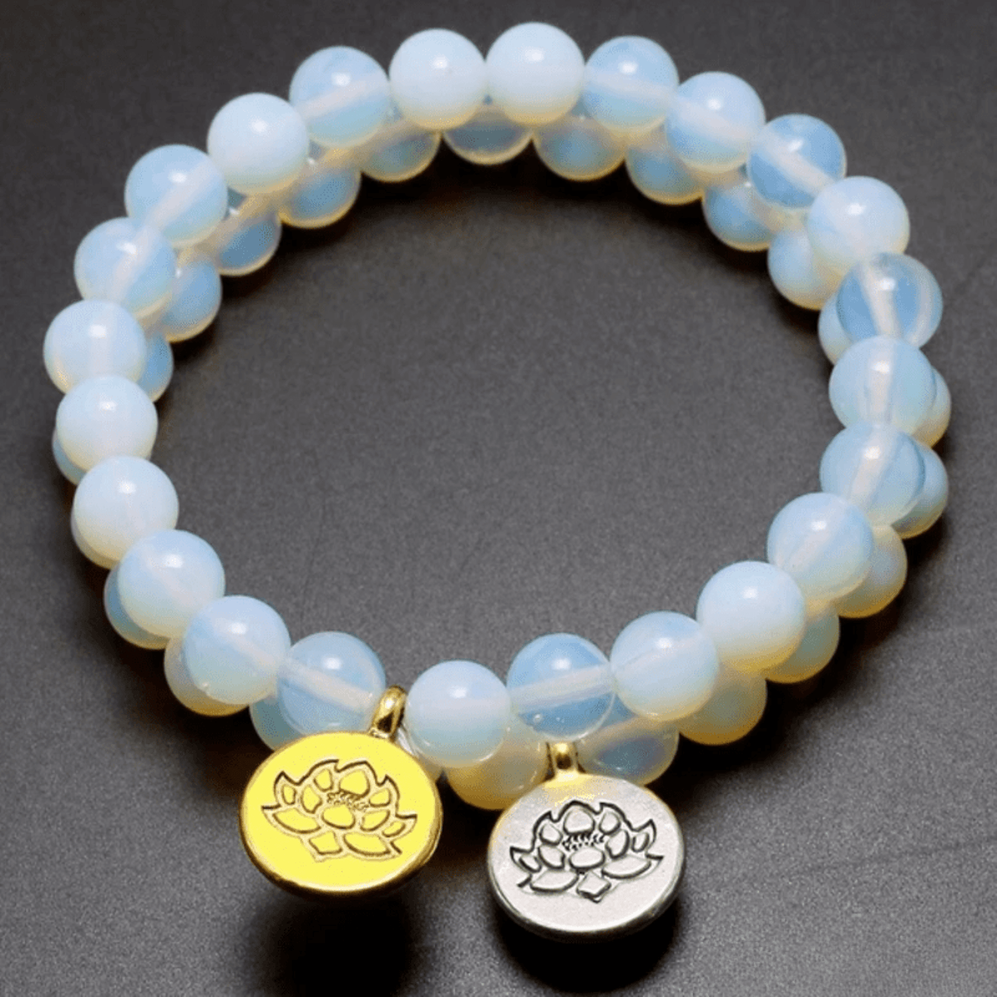 Tibetan mala bracelet in opalite