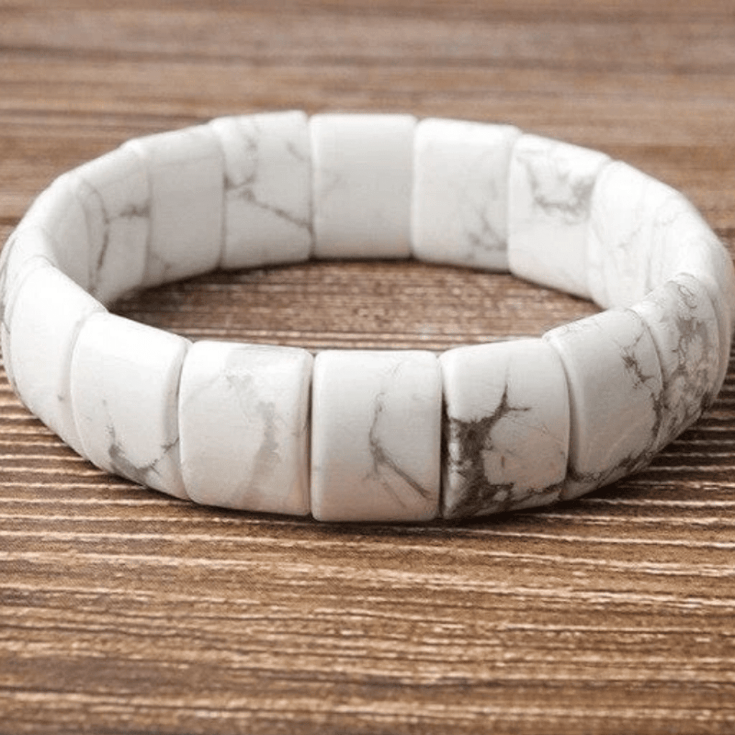 White howlite bangle bracelet