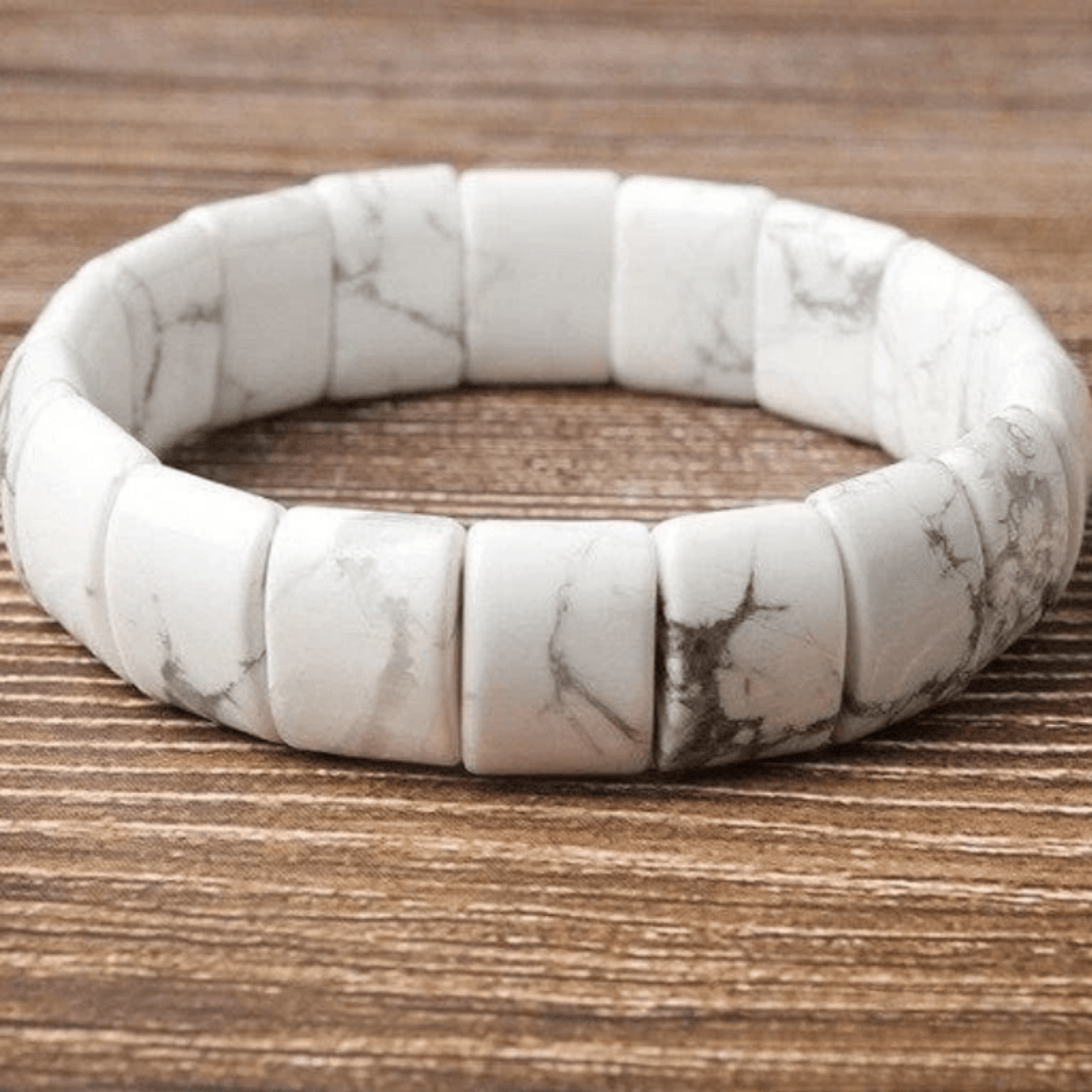 White howlite bangle bracelet
