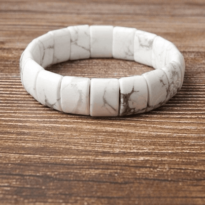 White howlite bangle bracelet