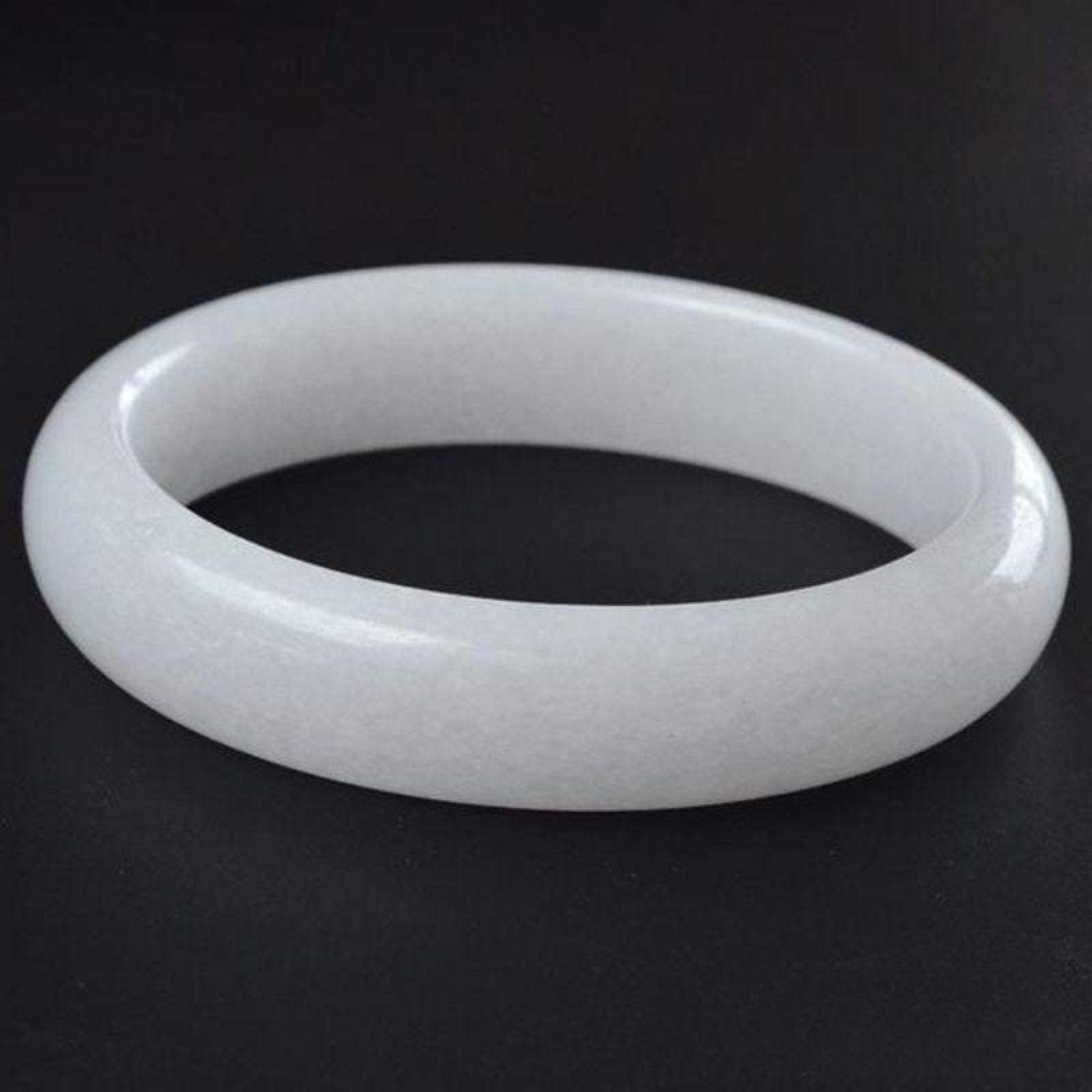 White Jade Bangle Bracelet