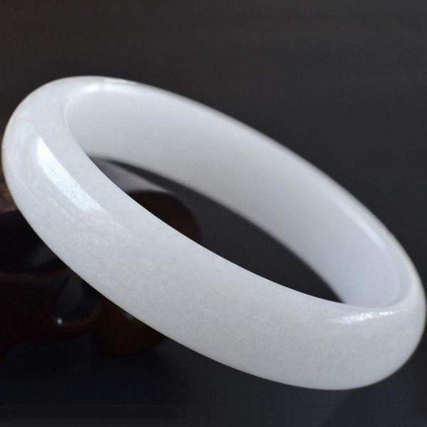 White Jade Bangle Bracelet