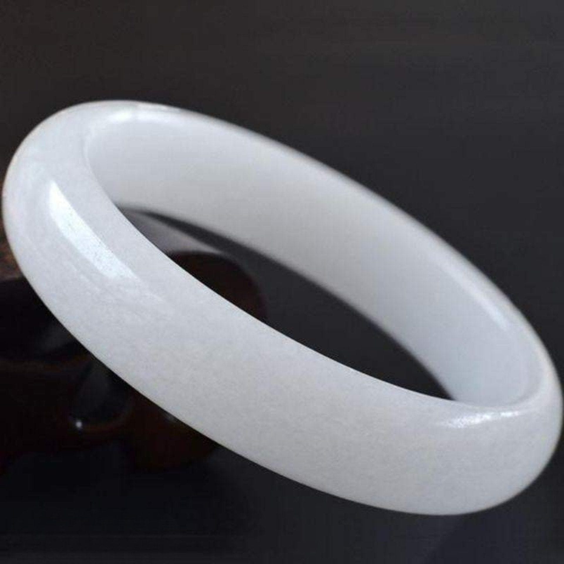 White Jade Bangle Bracelet