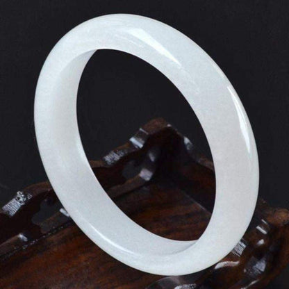 White Jade Bangle Bracelet