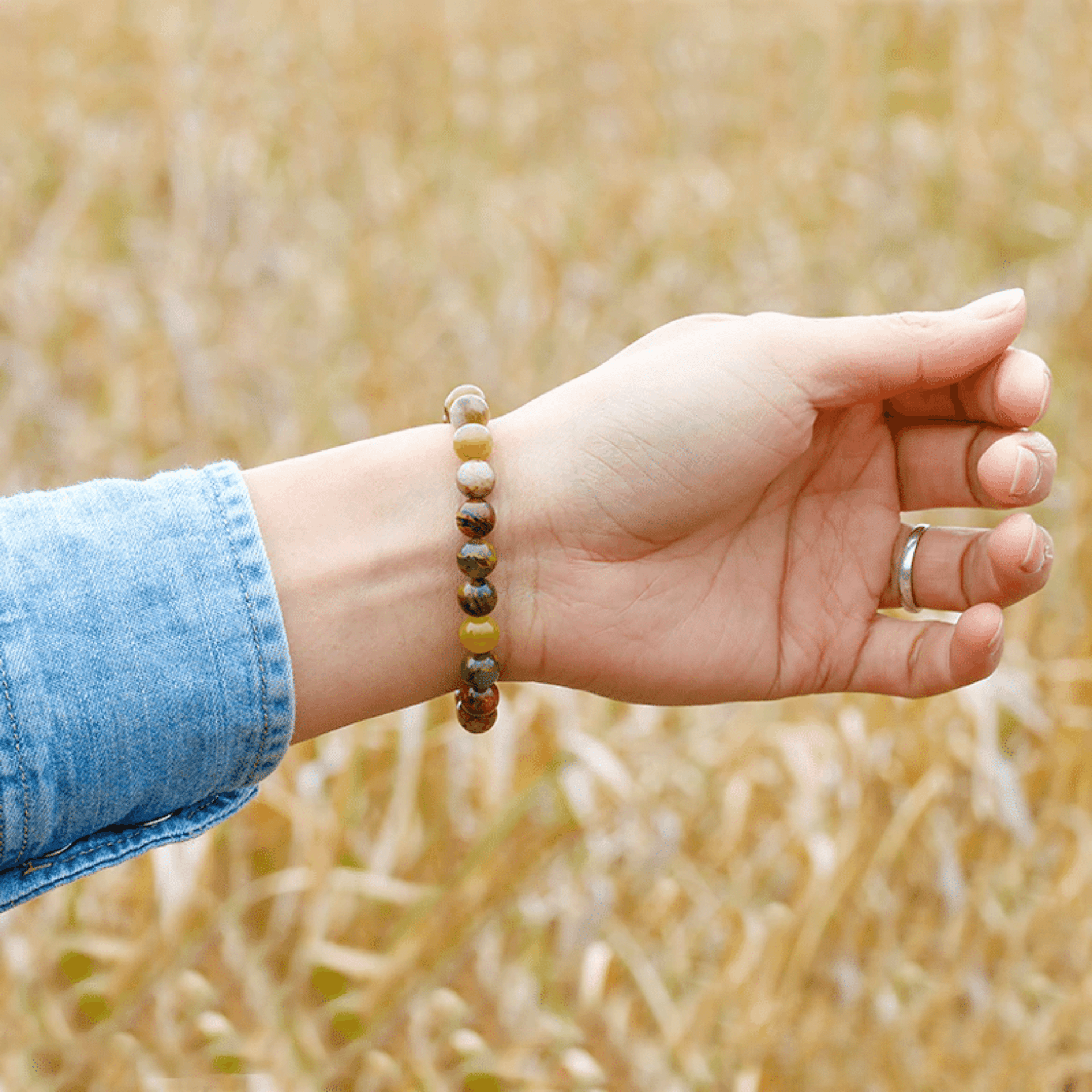 Yellow pietersite bracelet