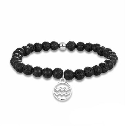 Zodiac Lava Stone Bracelet